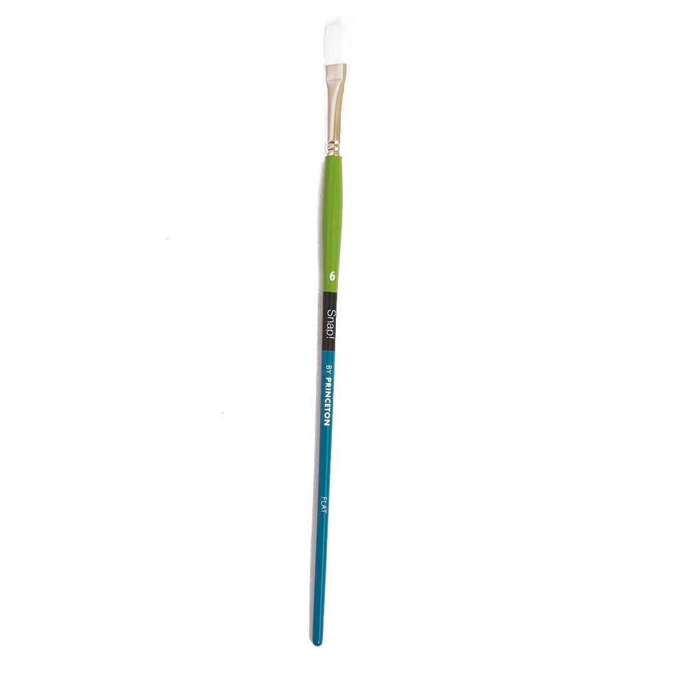 Princeton, White, Brush, Art & School, Snap, Taklon, Long Handle, 6, 402219